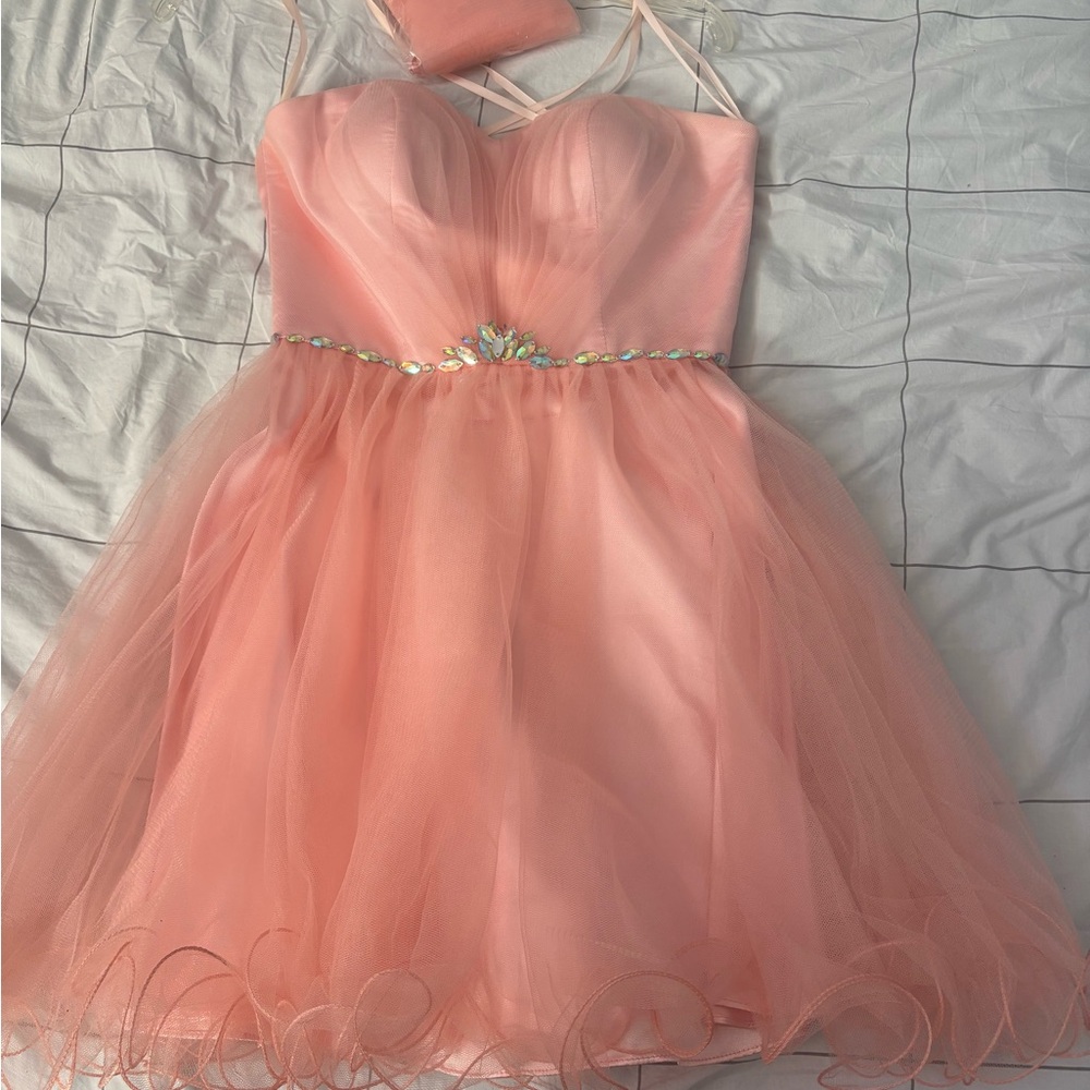 Dancing Queen Peach Kids Dress